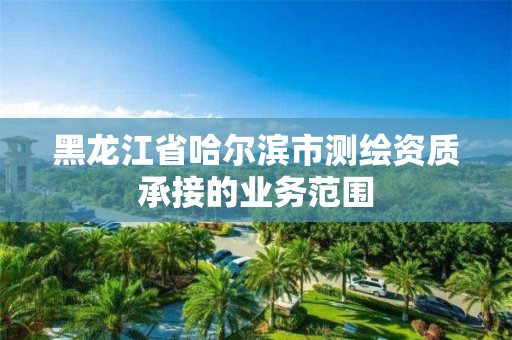 黑龙江省哈尔滨市测绘资质承接的业务范围