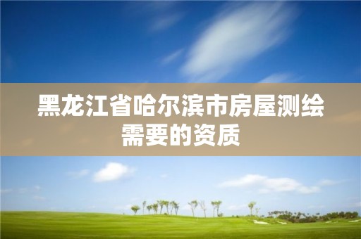 黑龙江省哈尔滨市房屋测绘需要的资质