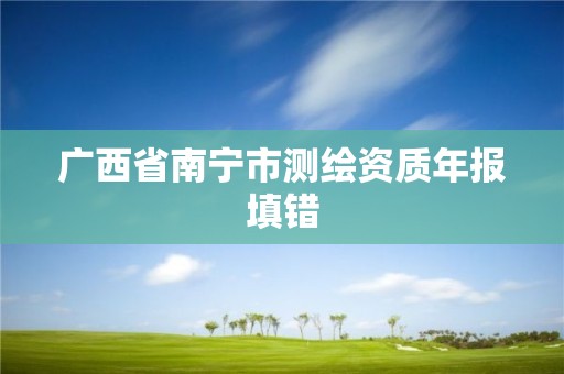 广西省南宁市测绘资质年报填错