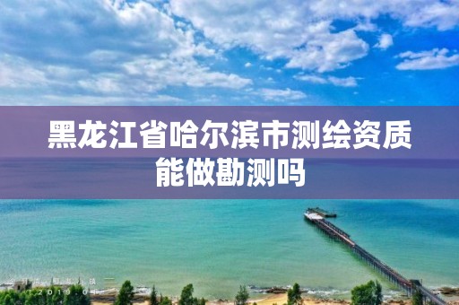 黑龙江省哈尔滨市测绘资质能做勘测吗