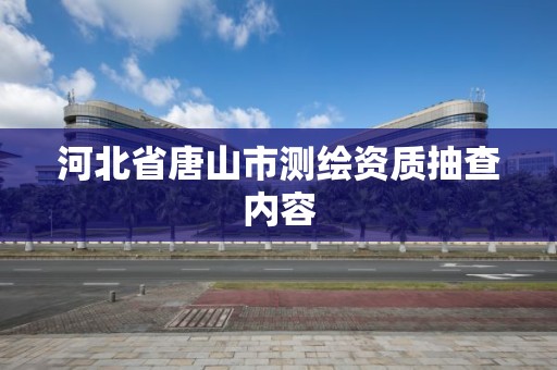 河北省唐山市测绘资质抽查内容