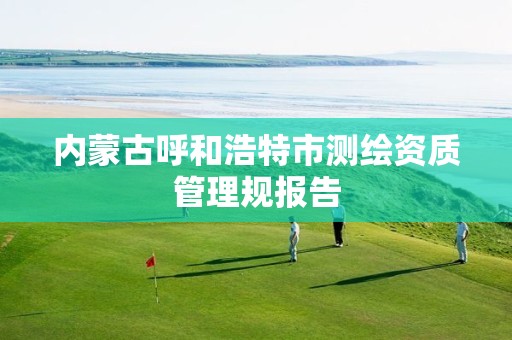 内蒙古呼和浩特市测绘资质管理规报告