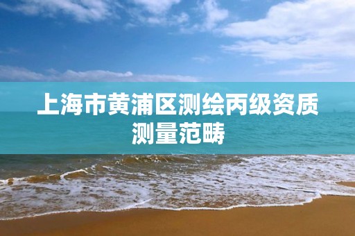 上海市黄浦区测绘丙级资质测量范畴