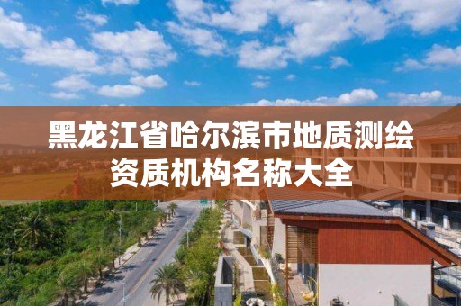 黑龙江省哈尔滨市地质测绘资质机构名称大全