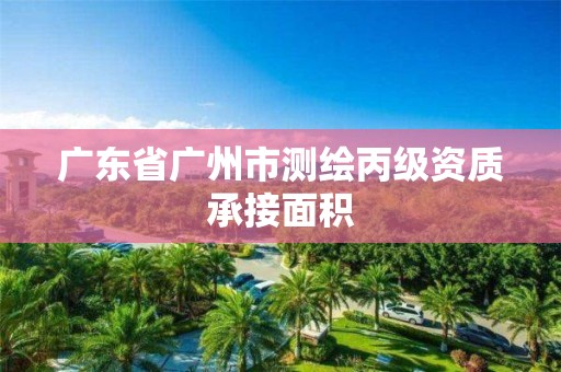 广东省广州市测绘丙级资质承接面积