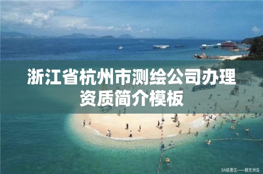 浙江省杭州市测绘公司办理资质简介模板