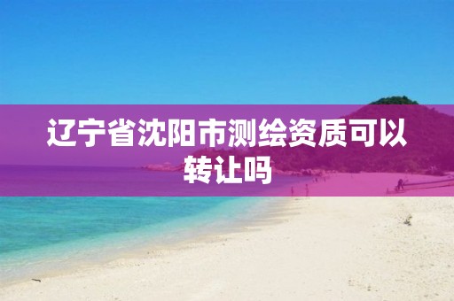 辽宁省沈阳市测绘资质可以转让吗