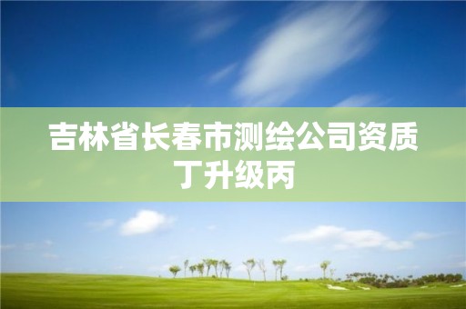 吉林省长春市测绘公司资质丁升级丙