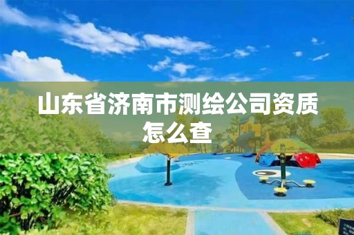 山东省济南市测绘公司资质怎么查