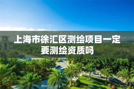 上海市徐汇区测绘项目一定要测绘资质吗