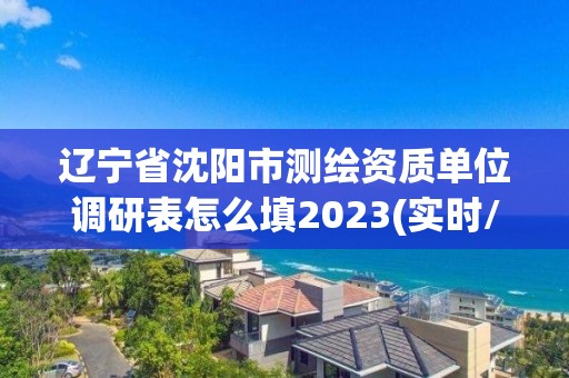 辽宁省沈阳市测绘资质单位调研表怎么填2023(实时/更新中)