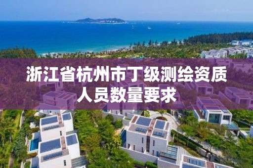 浙江省杭州市丁级测绘资质人员数量要求