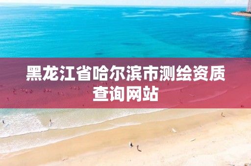 黑龙江省哈尔滨市测绘资质查询网站