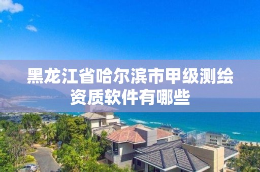 黑龙江省哈尔滨市甲级测绘资质软件有哪些