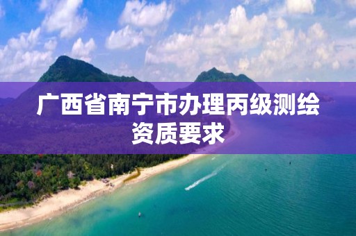 广西省南宁市办理丙级测绘资质要求