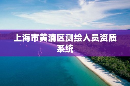 上海市黄浦区测绘人员资质系统