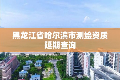 黑龙江省哈尔滨市测绘资质延期查询