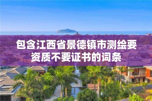 包含江西省景德镇市测绘要资质不要证书的词条