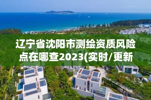 辽宁省沈阳市测绘资质风险点在哪查2023(实时/更新中)