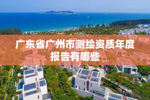 广东省广州市测绘资质年度报告有哪些