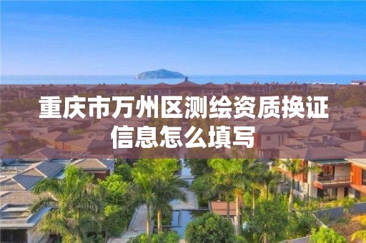 重庆市万州区测绘资质换证信息怎么填写