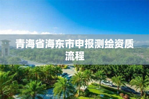 青海省海东市申报测绘资质流程