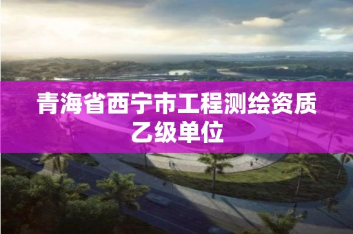 青海省西宁市工程测绘资质乙级单位