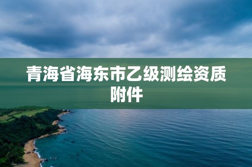 青海省海东市乙级测绘资质附件