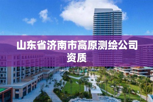 山东省济南市高原测绘公司资质