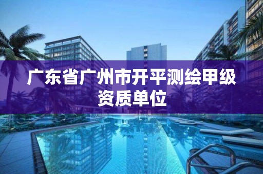 广东省广州市开平测绘甲级资质单位