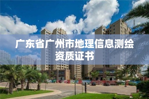 广东省广州市地理信息测绘资质证书