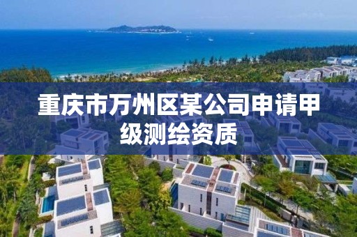 重庆市万州区某公司申请甲级测绘资质