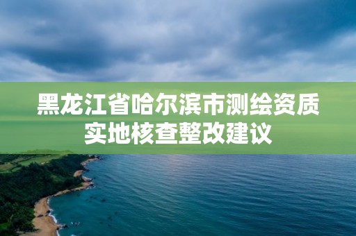 黑龙江省哈尔滨市测绘资质实地核查整改建议