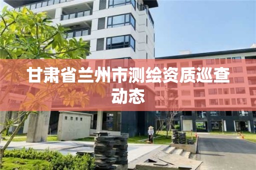 甘肃省兰州市测绘资质巡查动态