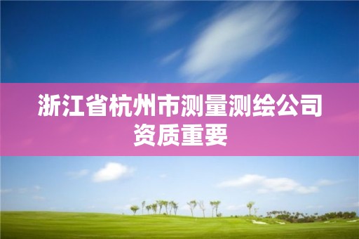 浙江省杭州市测量测绘公司资质重要