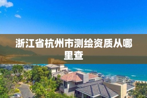 浙江省杭州市测绘资质从哪里查