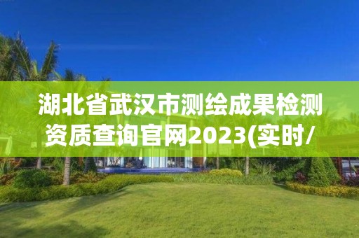 湖北省武汉市测绘成果检测资质查询官网2023(实时/更新中)