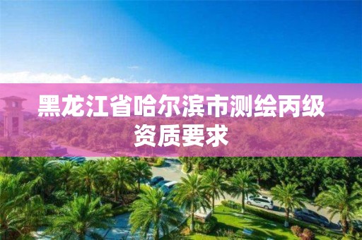 黑龙江省哈尔滨市测绘丙级资质要求