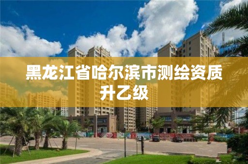 黑龙江省哈尔滨市测绘资质升乙级