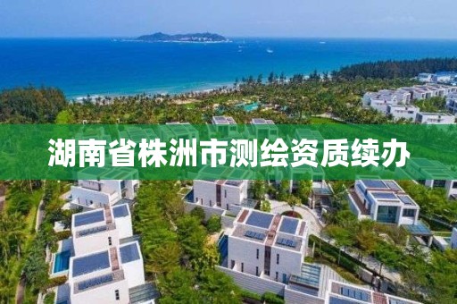 湖南省株洲市测绘资质续办