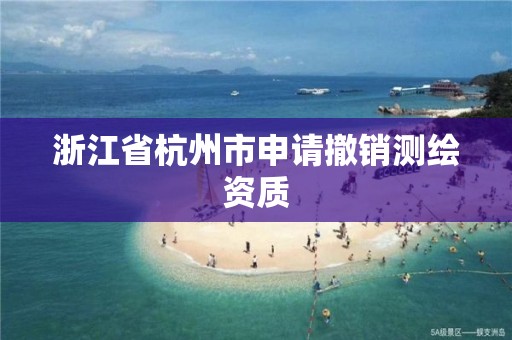 浙江省杭州市申请撤销测绘资质