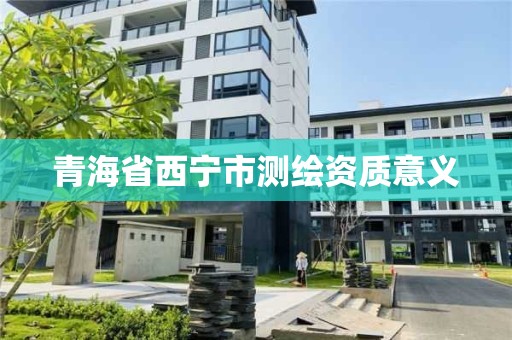 青海省西宁市测绘资质意义