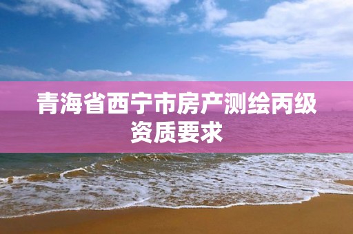 青海省西宁市房产测绘丙级资质要求