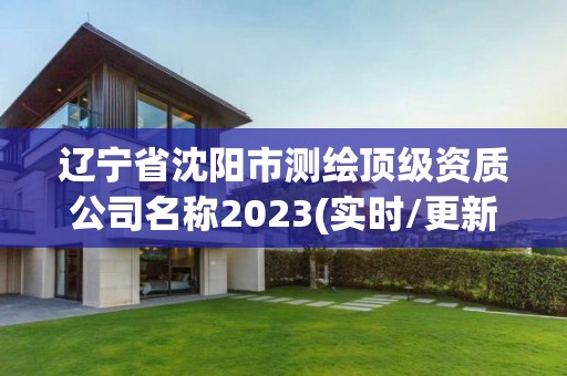 辽宁省沈阳市测绘顶级资质公司名称2023(实时/更新中)