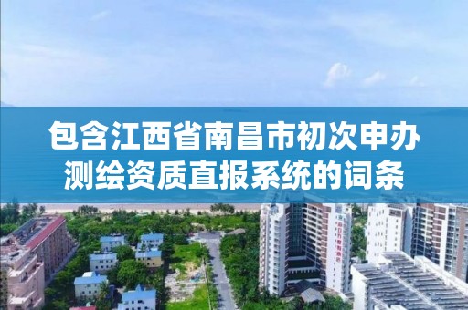 包含江西省南昌市初次申办测绘资质直报系统的词条