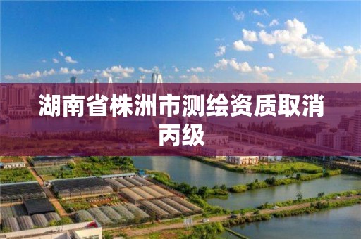 湖南省株洲市测绘资质取消丙级