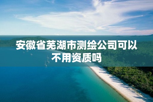 安徽省芜湖市测绘公司可以不用资质吗