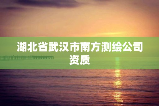 湖北省武汉市南方测绘公司资质