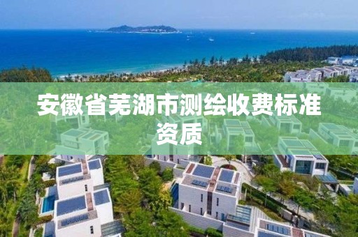 安徽省芜湖市测绘收费标准资质