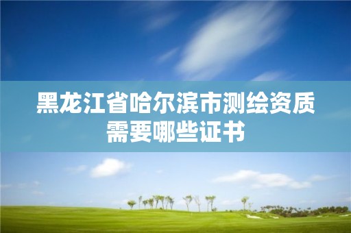 黑龙江省哈尔滨市测绘资质需要哪些证书